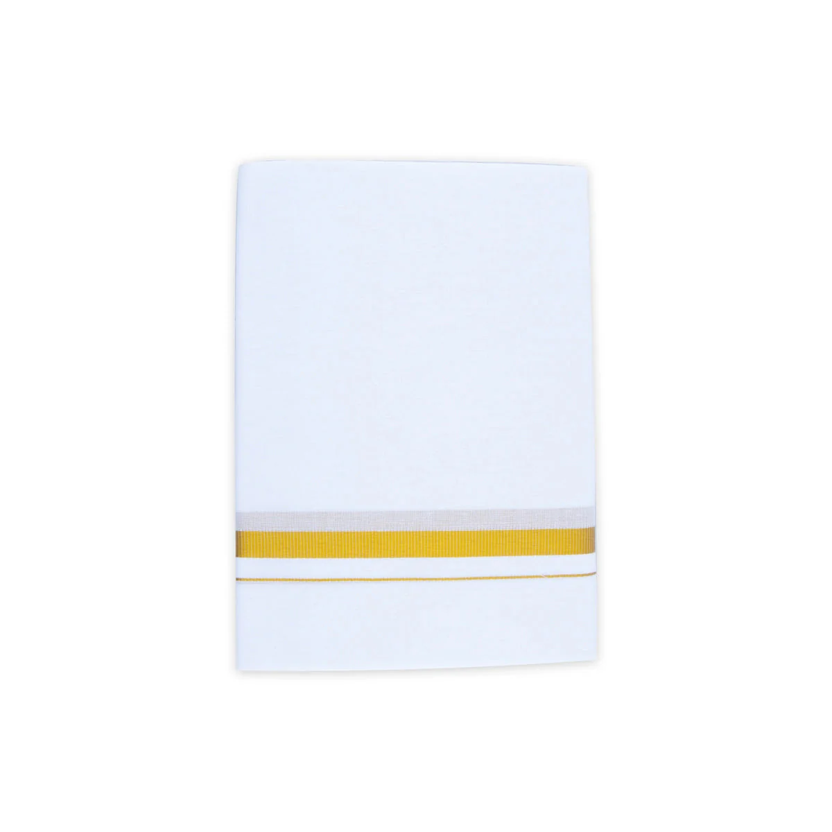 Veshti - 2 Mtrs | 30k Jari Border Dhoti/ White Vesti for Men - Image 4