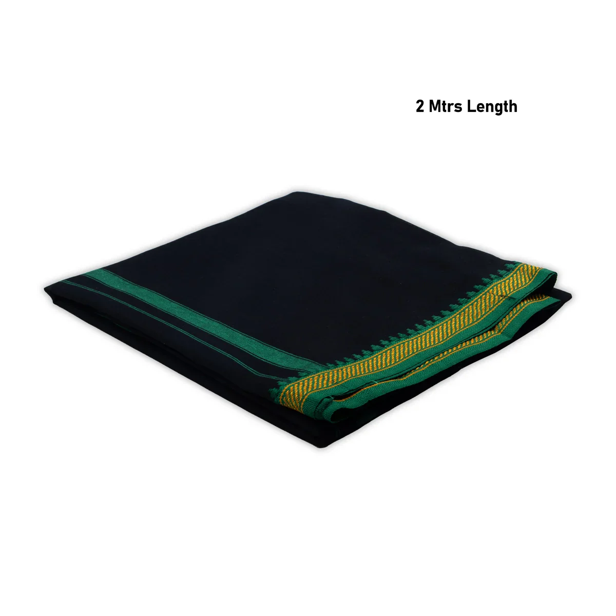 Veshti - 2 Mtrs | Black Colour Vesti/ Thalapathi Design Dhoti for Men - Image 4