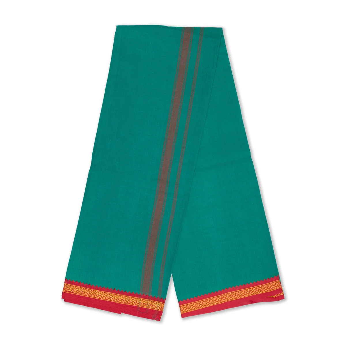 Veshti - 2 Mtrs | Mayilkan Border Vesti/ Green Colour Dhoti for Men - Image 3