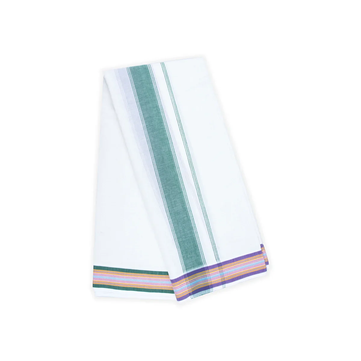 Veshti - 9 x 5 Muzham | Half White Colour Vesti/ Seer Border Dhoti for Men - Image 4