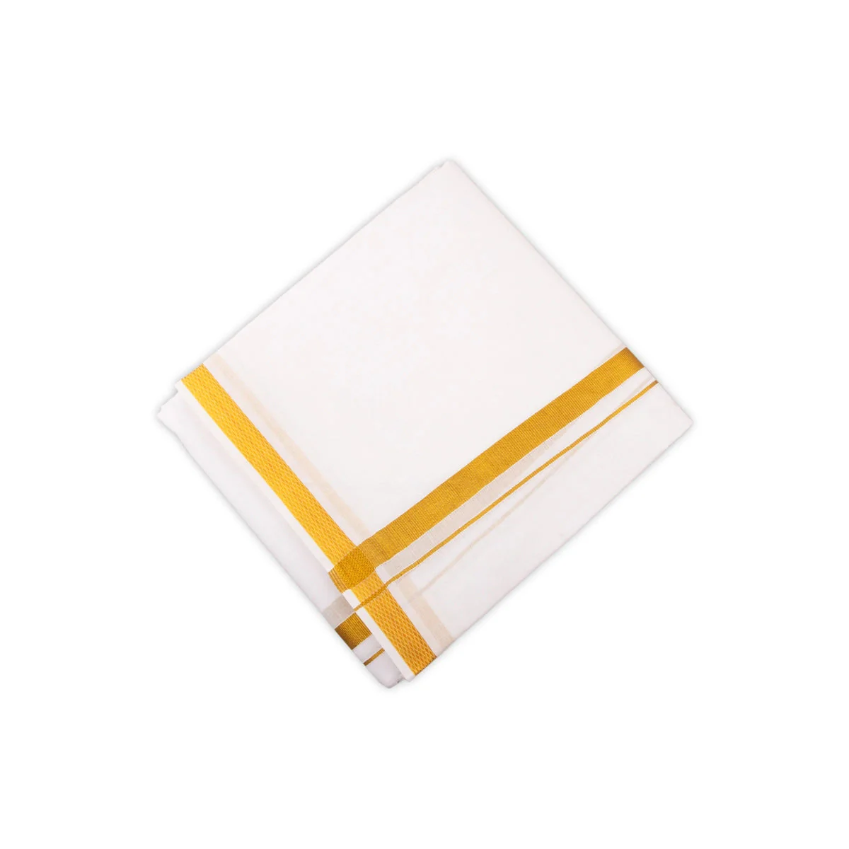 Veshti - 9 X 5 Yards | 30K Jari Border Dhoti/ White Vesti For Traditional Ceremonies - Image 3