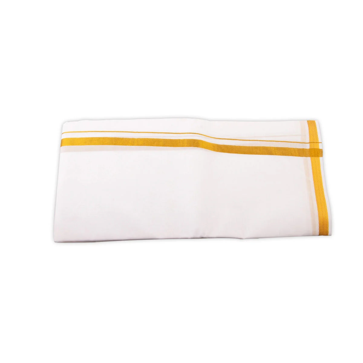 Veshti - 9 X 5 Yards | 30K Jari Border Dhoti/ White Vesti For Traditional Ceremonies - Image 4
