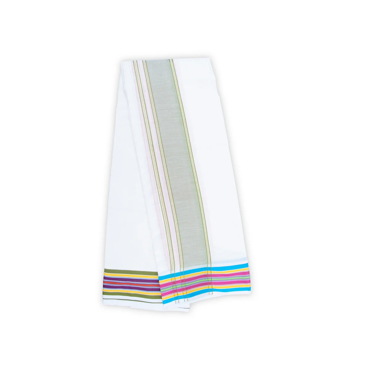 Veshti - 9 x 5 Yards | Half White Vesti/ 3 Inches Seer Border Dhoti for Men - Image 5