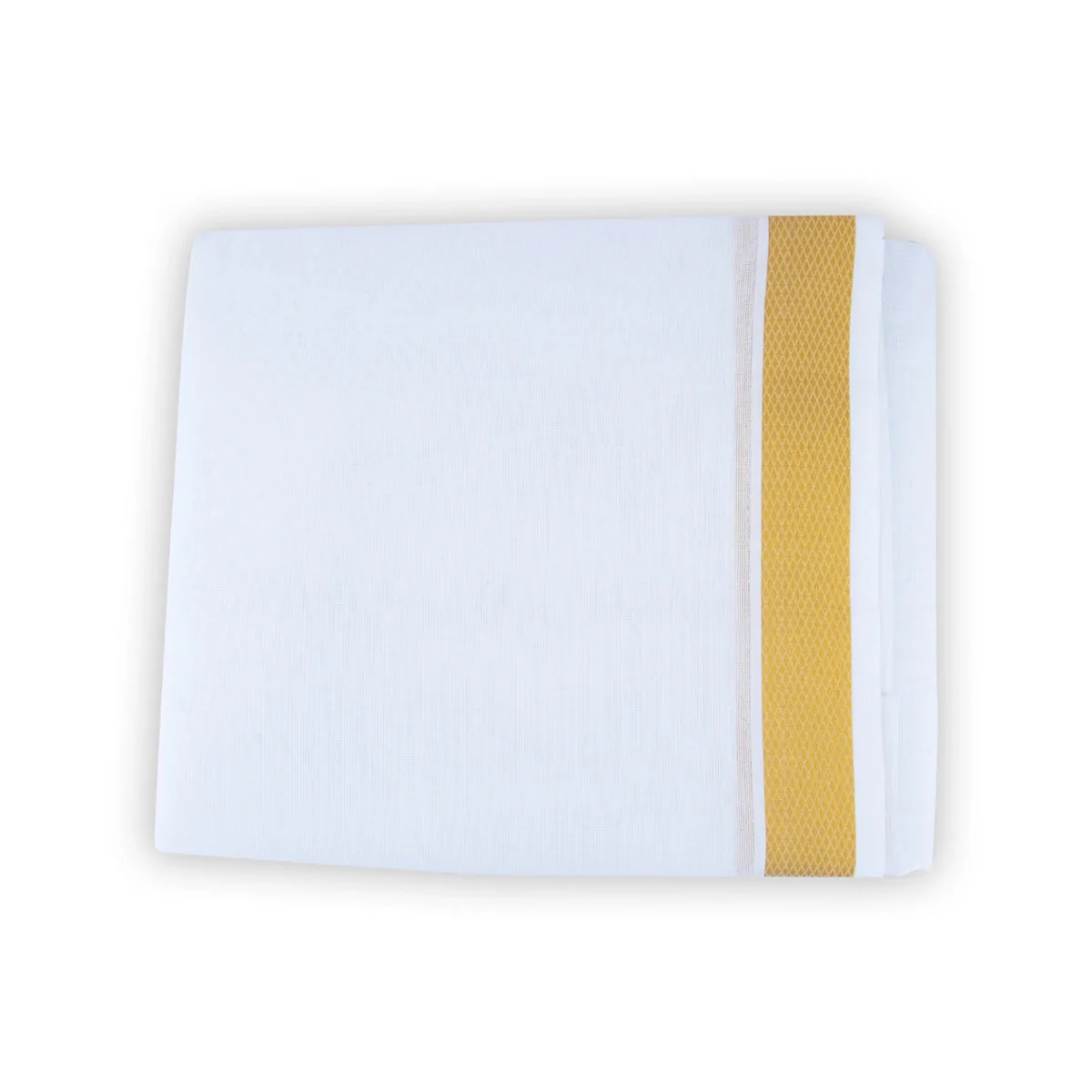 Veshti - 9 x 5 Yards | Jari Border Dhoti/ White Vesti for Men - Image 3