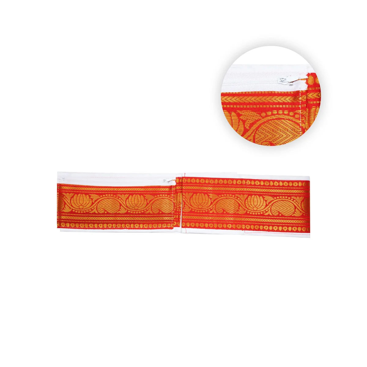 Veshti Belt - 1 Mtr | Jari Design Dhoti Belt/ Waist Belt For Securing Traditional Dhoti/ Assorted Colour - Image 10