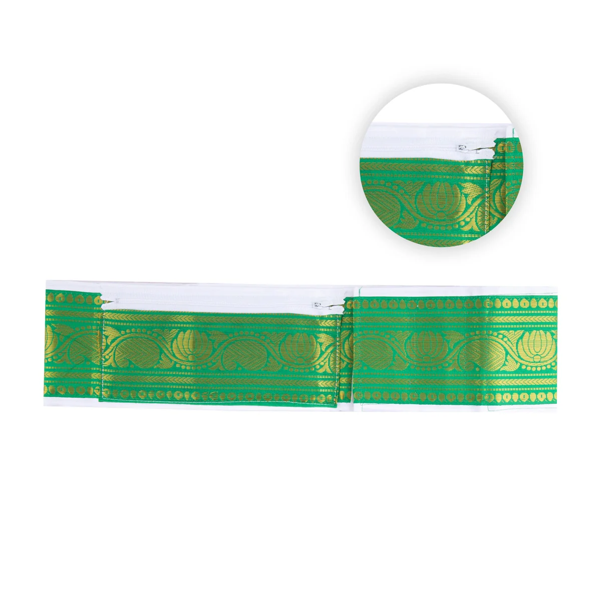 Veshti Belt - 1 Mtr | Jari Design Dhoti Belt/ Waist Belt For Securing Traditional Dhoti/ Assorted Colour - Image 3