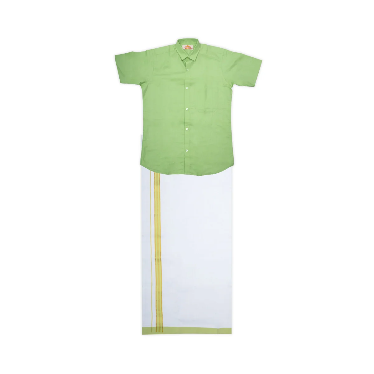 Veshti Shirt Pair | Size 13 - 14/ Traditional Dress/ Velcro Dhoti Shirt For Boys Festival Wear/ Assorted Colour - Image 8