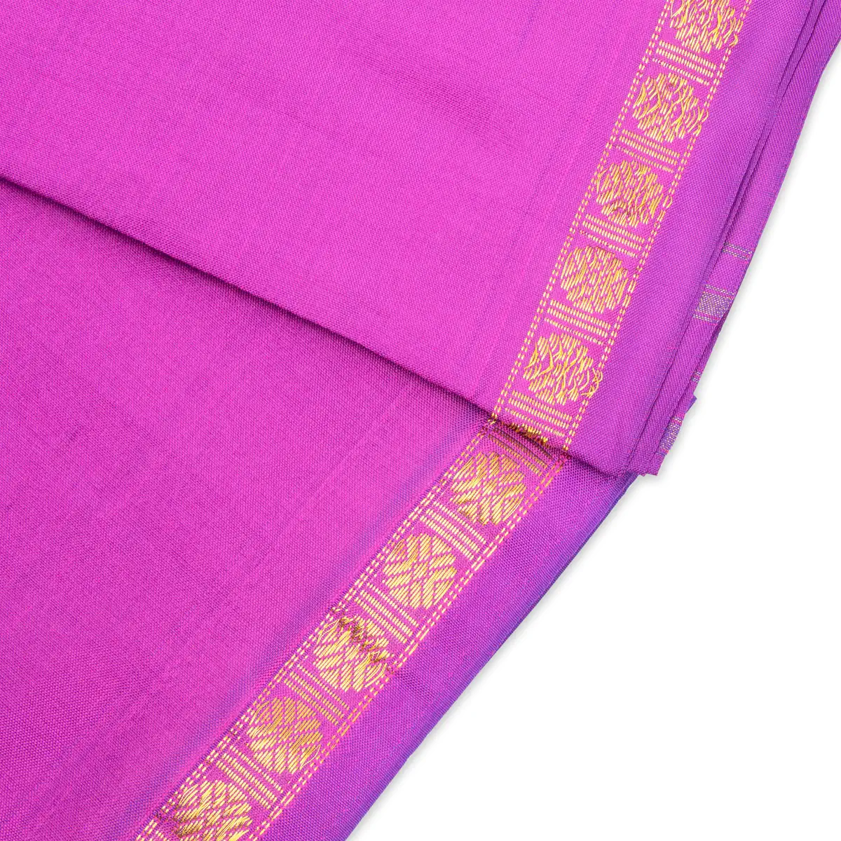 Veshti with Angavastram - 4 x 2 Mtrs | Lavender Colour Veshti/ Silk Dhoti/ Rudraksha Border Vesti for Men - Image 3