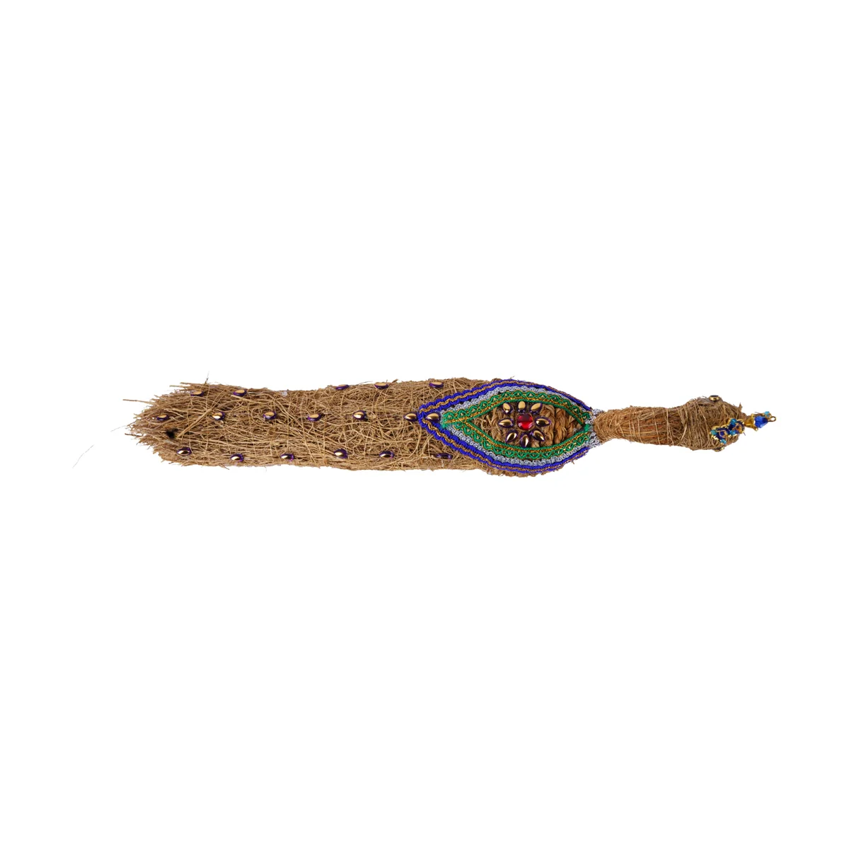 Vettiver Peacock Seval Kodi Vel Set - 12 x 12 Inches | 3 Pcs/ Murugan Vel, Peacock, Seval Flag for Decoration - Image 2