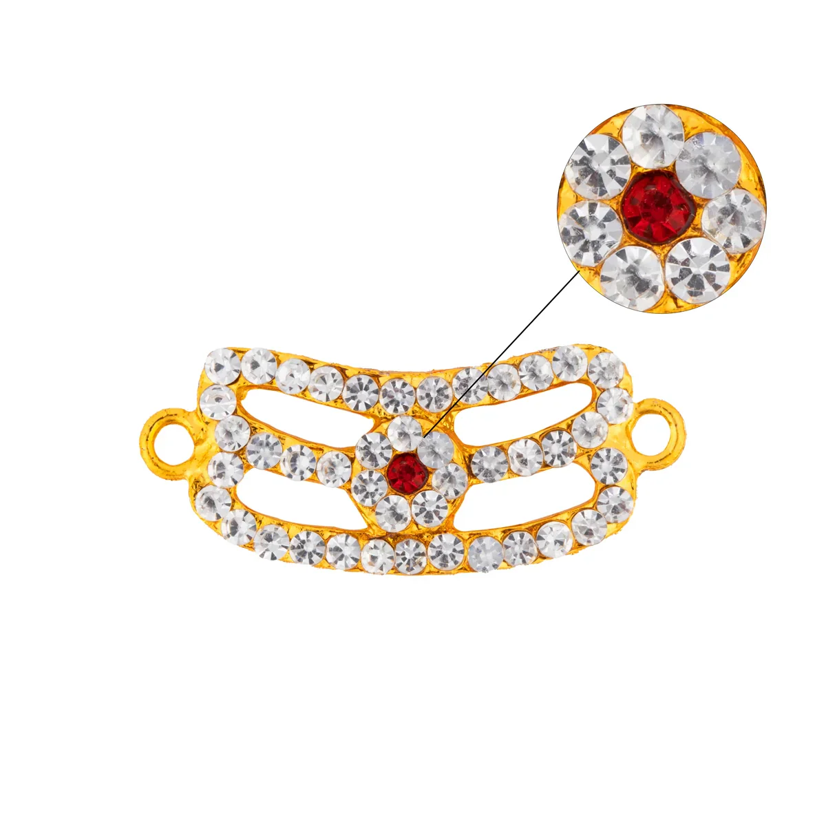 Vibuthi Pattai - 0.5 x 1.5 Inches | Stone Thiruneeru Pattai/ Tripundra Tilak/ Jewellery for Deity - Image 2