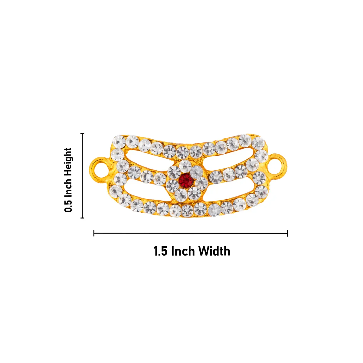 Vibuthi Pattai - 0.5 x 1.5 Inches | Stone Thiruneeru Pattai/ Tripundra Tilak/ Jewellery for Deity - Image 3