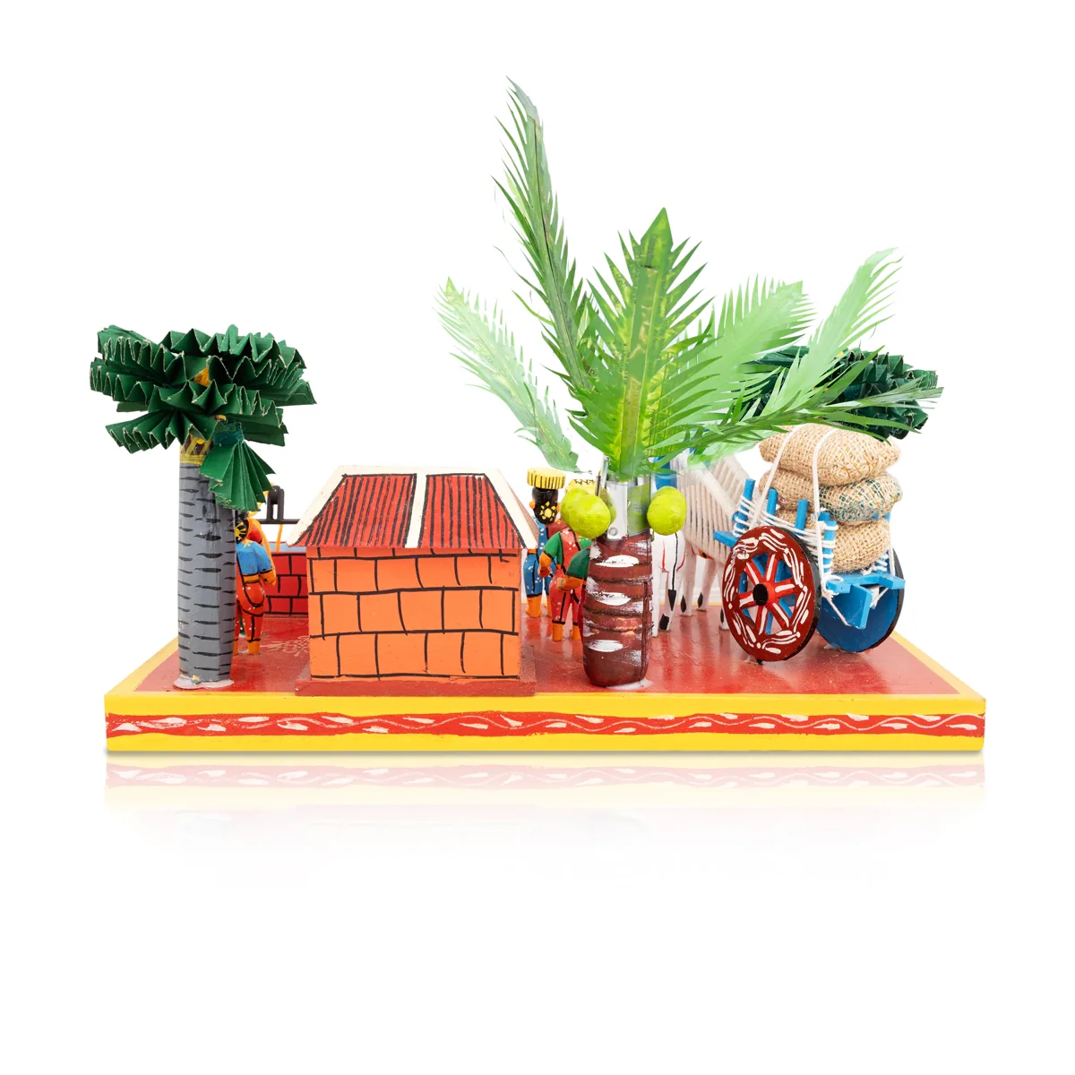 Village Kondapalli Bommalu- 8 X 16.5 Inches | Kolu Bommai/Golu Doll/ Wood Sculpture For Navaratri Golu Display - Image 3