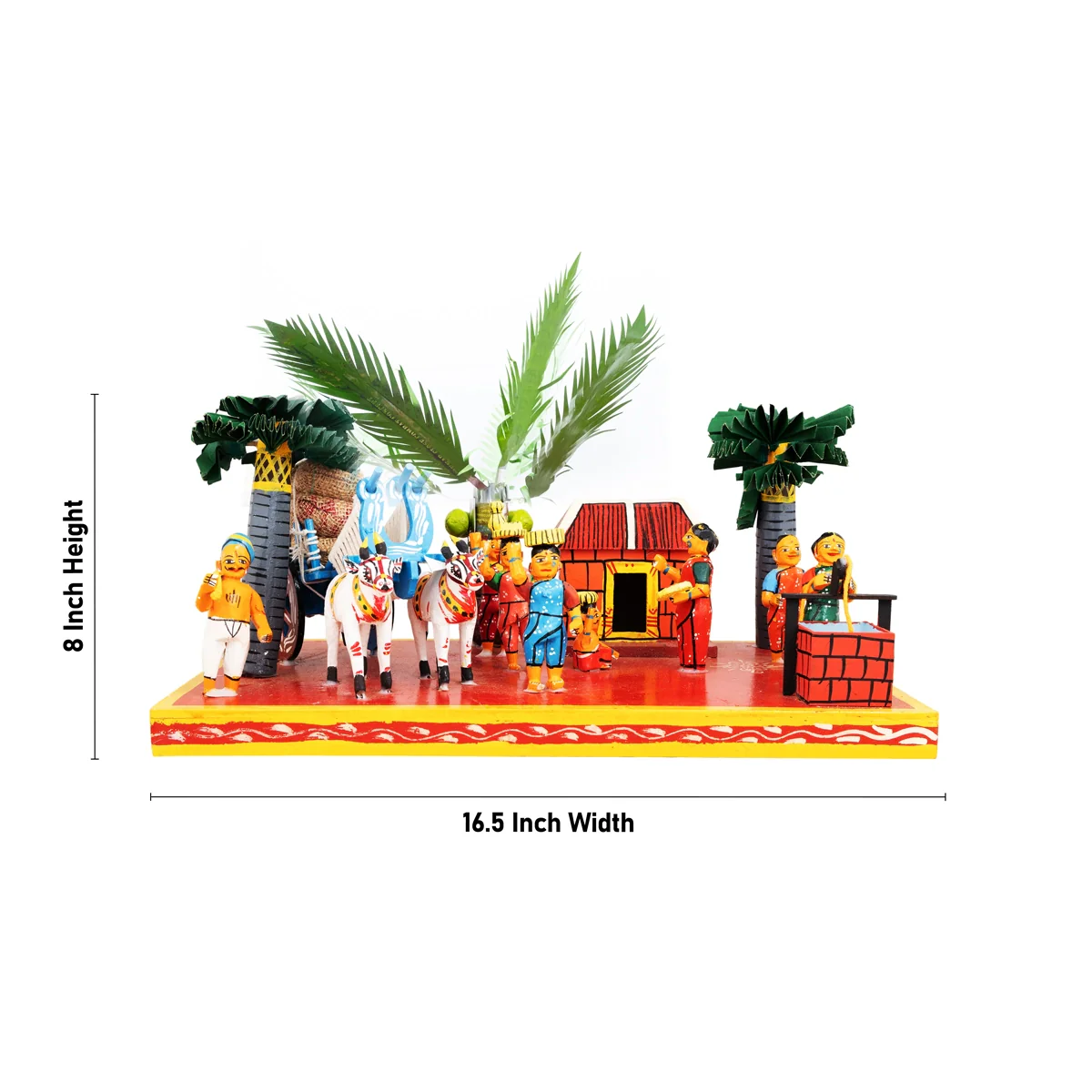 Village Kondapalli Bommalu- 8 X 16.5 Inches | Kolu Bommai/Golu Doll/ Wood Sculpture For Navaratri Golu Display - Image 5