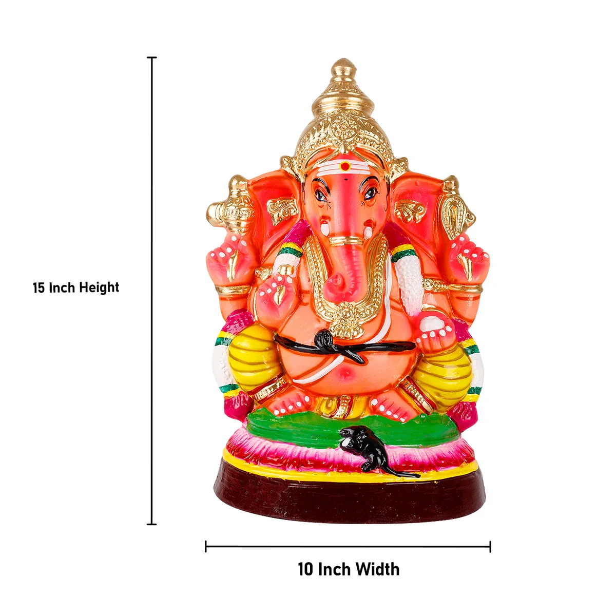 Vinayaga Paper Mache Golu Bommai - 15 Inches | Giri Golu Doll/ Navaratri Golu Bomma/Gombe/Bommai - Image 6