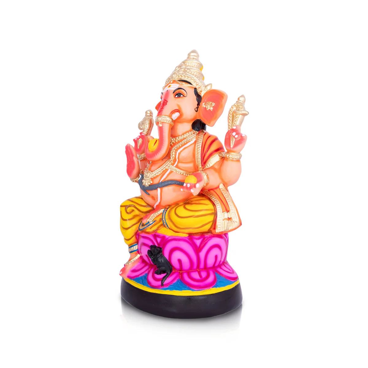 Vinayagar Idol Paper Mache Golu Bommai - 20 X 11 Inches | Navaratri Golu Gombe/ Giri Golu Doll/ Navratri Decor - Image 2