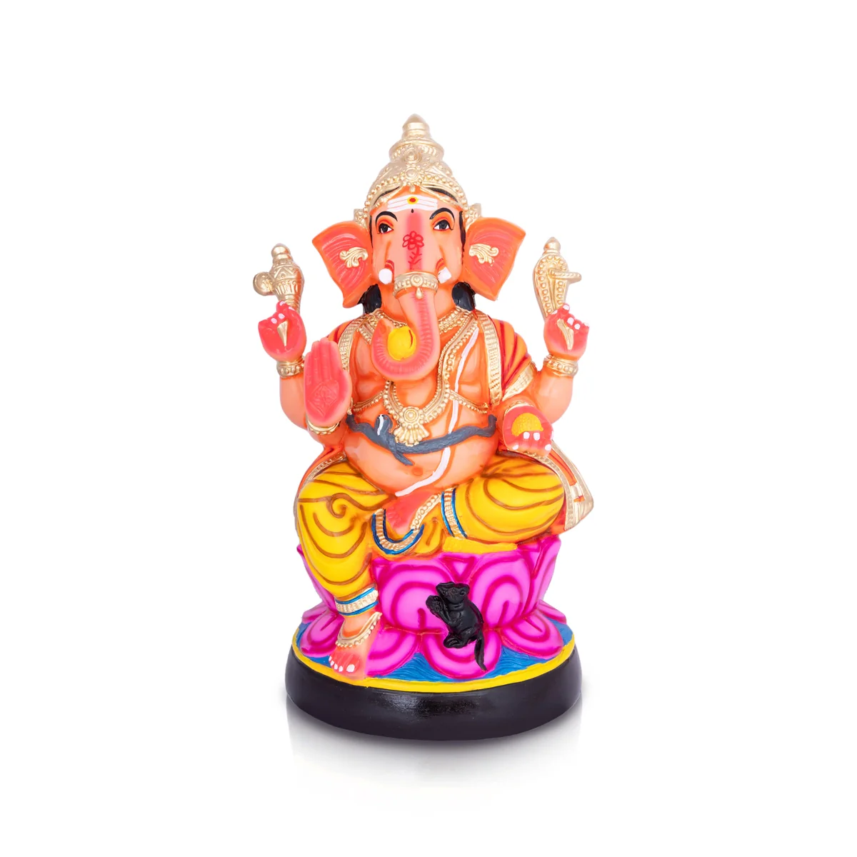 Vinayagar Idol Paper Mache Golu Bommai - 20 X 11 Inches | Navaratri Golu Gombe/ Giri Golu Doll/ Navratri Decor - Image 3