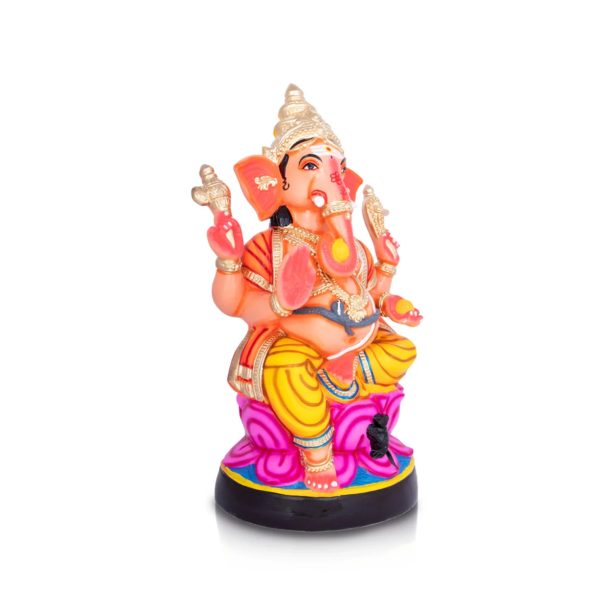 Vinayagar Idol Paper Mache Golu Bommai - 20 X 11 Inches | Navaratri Golu Gombe/ Giri Golu Doll/ Navratri Decor - Image 5