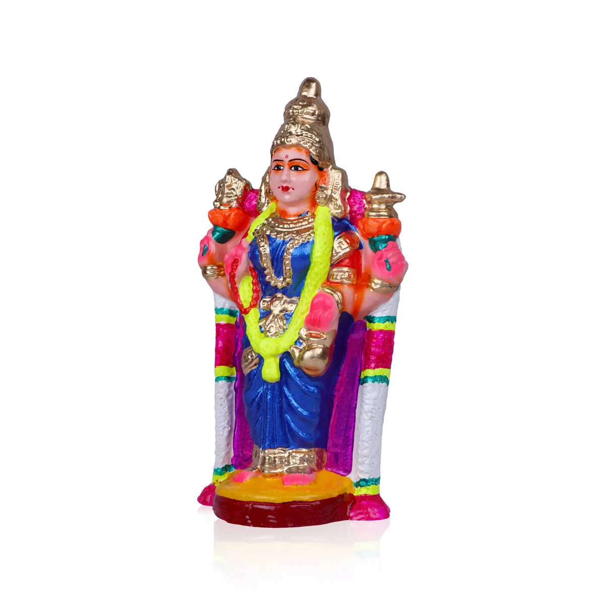 Vishalakshi Clay Golu Bommai - 10 Inches | Giri Golu Doll/ Navaratri Golu Bomma/Gombe/Bommai - Image 3