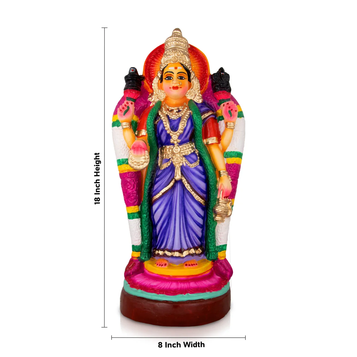 Vishalakshi Paper Mache Golu Bommai - 18 x 8 Inches | Giri Golu Doll/ Navaratri Golu Bomma/Gombe/Bommai - Image 2