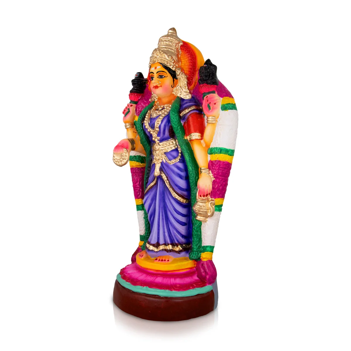 Vishalakshi Paper Mache Golu Bommai - 18 x 8 Inches | Giri Golu Doll/ Navaratri Golu Bomma/Gombe/Bommai - Image 3
