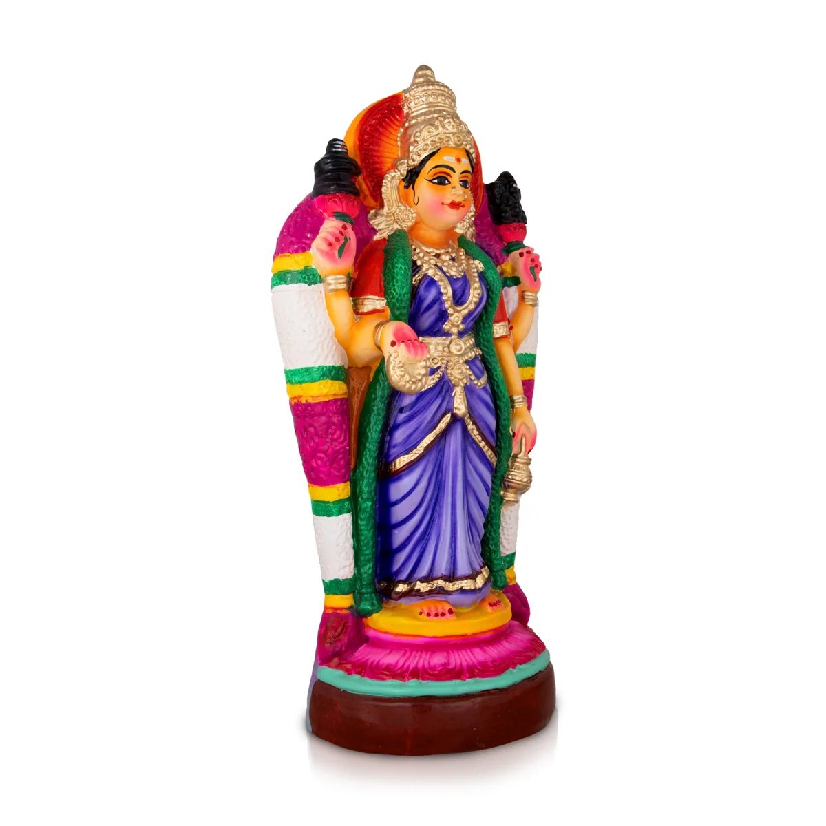 Vishalakshi Paper Mache Golu Bommai - 18 x 8 Inches | Giri Golu Doll/ Navaratri Golu Bomma/Gombe/Bommai - Image 4