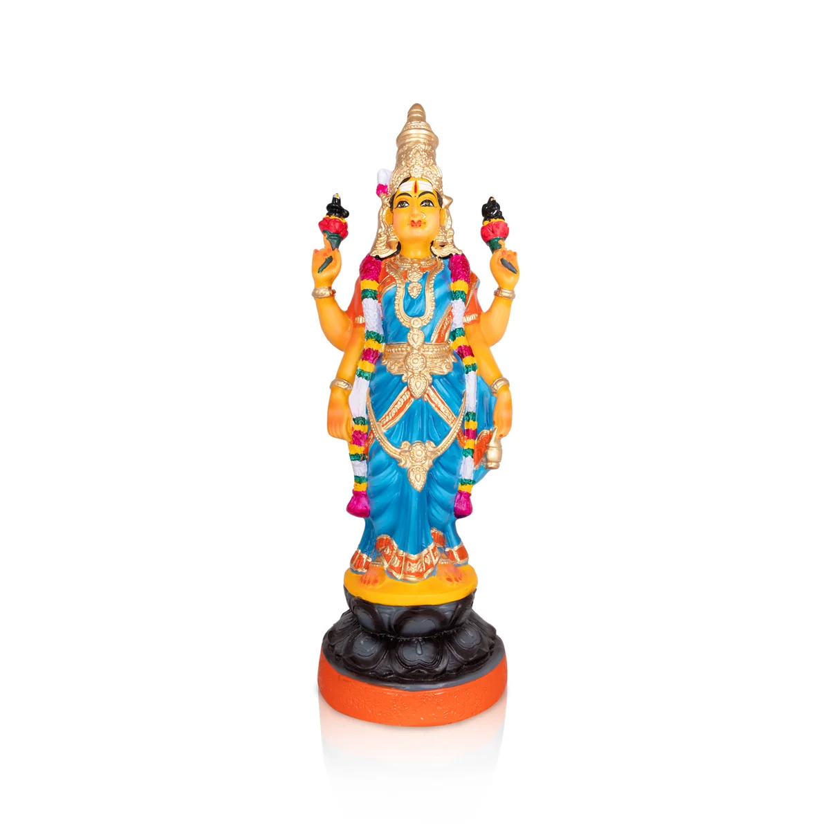 Vishalakshi Paper Mache Golu Bommai - 27 X 11 Inches | Giri Golu Doll/ Navaratri Gombe/ Navratri Decor - Image 2