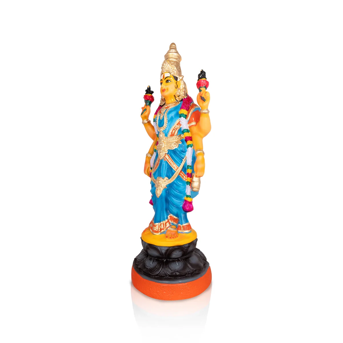 Vishalakshi Paper Mache Golu Bommai - 27 X 11 Inches | Giri Golu Doll/ Navaratri Gombe/ Navratri Decor - Image 3