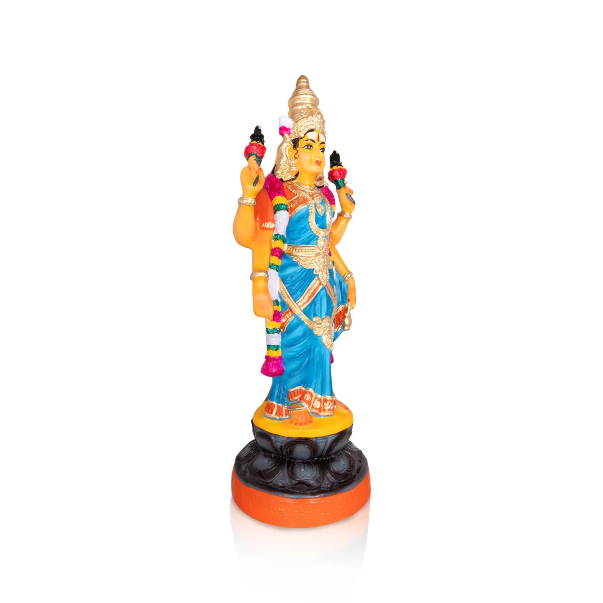 Vishalakshi Paper Mache Golu Bommai - 27 X 11 Inches | Giri Golu Doll/ Navaratri Gombe/ Navratri Decor - Image 4