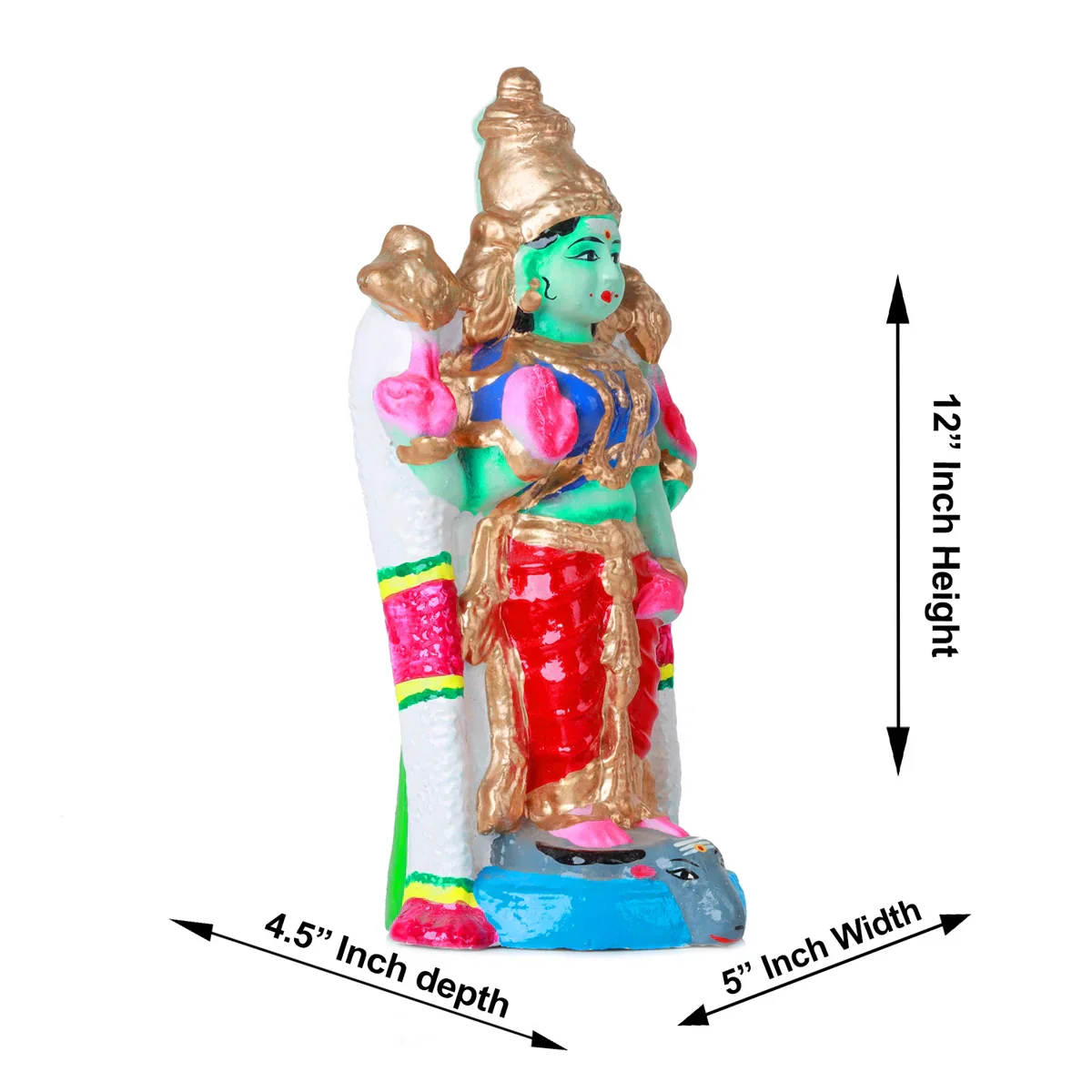 Vishnu Durga Clay Golu Bommai - 12 Inches | Giri Golu Doll/ Navaratri Golu Bomma/Gombe/Bommai - Image 3