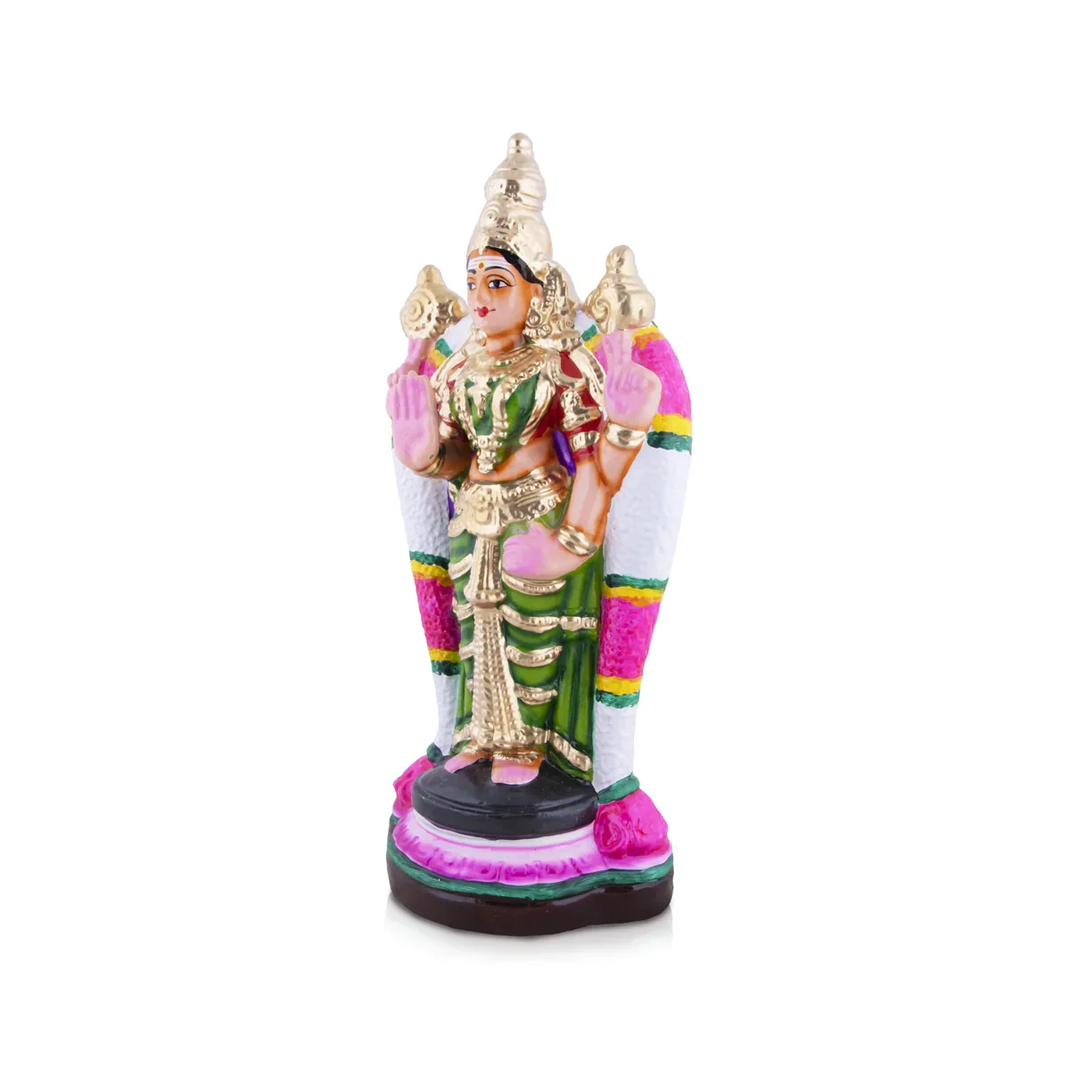 Vishnu Durga Clay Golu Bommai - 17 x 8 Inches | Giri Golu Doll/ Navaratri Golu Bomma/Gombe/Bommai - Image 2