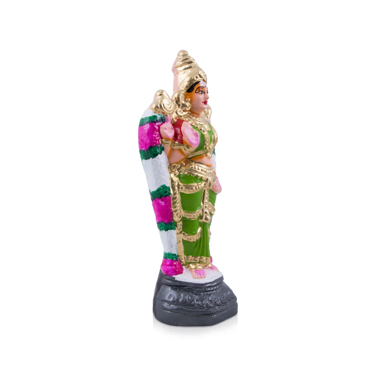 Vishnu Durga Clay Golu Bommai - 9 x 4 Inches | Giri Golu Doll/ Navaratri Golu Bomma/Gombe/Bommai - Image 2