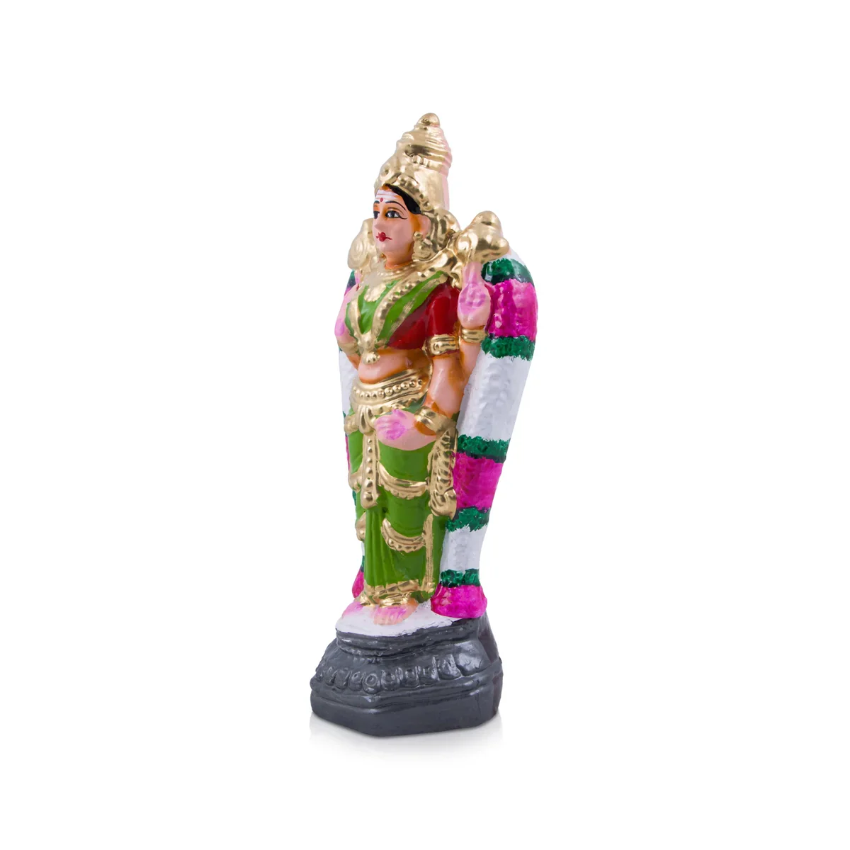 Vishnu Durga Clay Golu Bommai - 9 x 4 Inches | Giri Golu Doll/ Navaratri Golu Bomma/Gombe/Bommai - Image 3