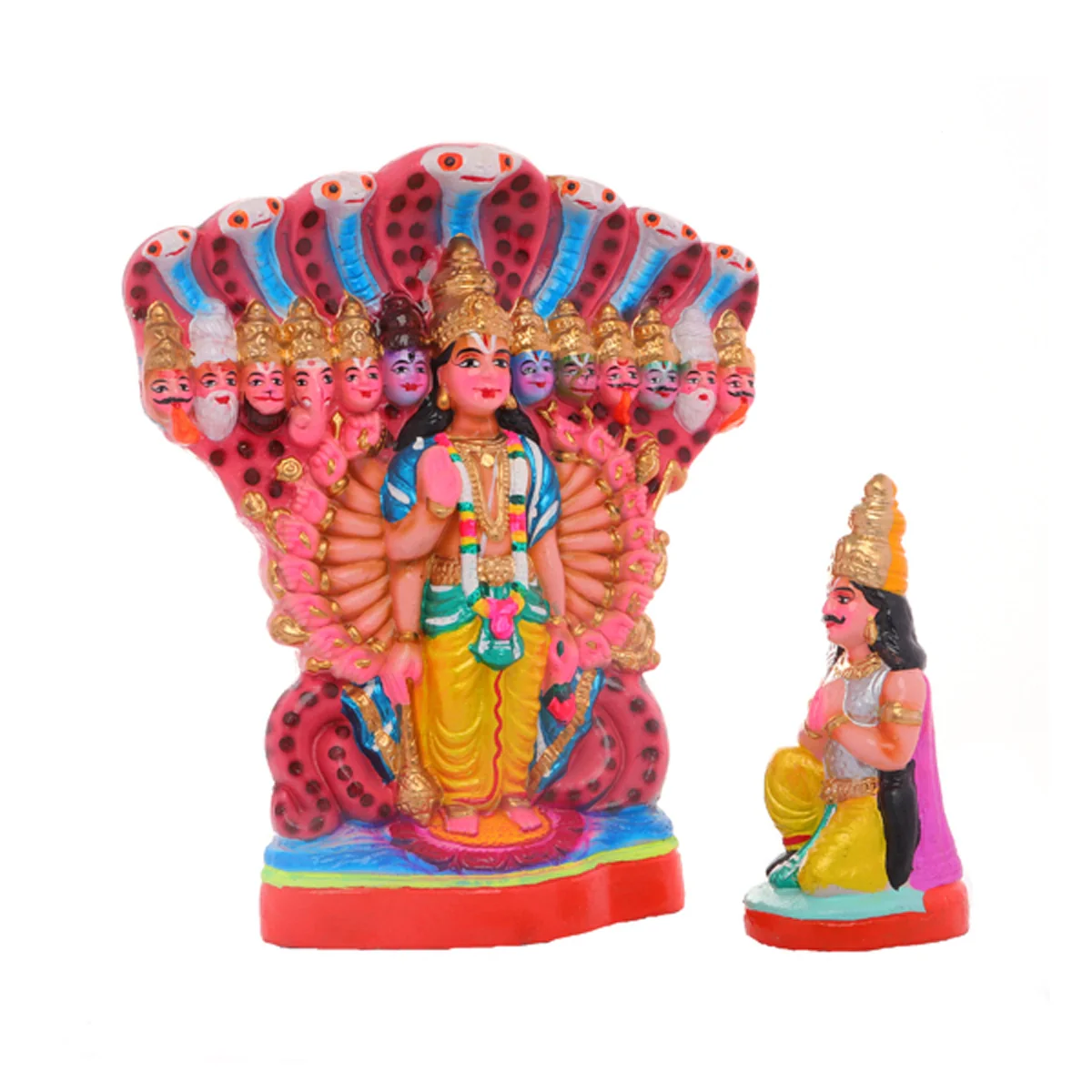 Vishvaroopam Clay Golu Bommai Pair - 12 Inches | Giri Golu Doll/ Navaratri Golu Bomma/Gombe/Bommai - Image 2