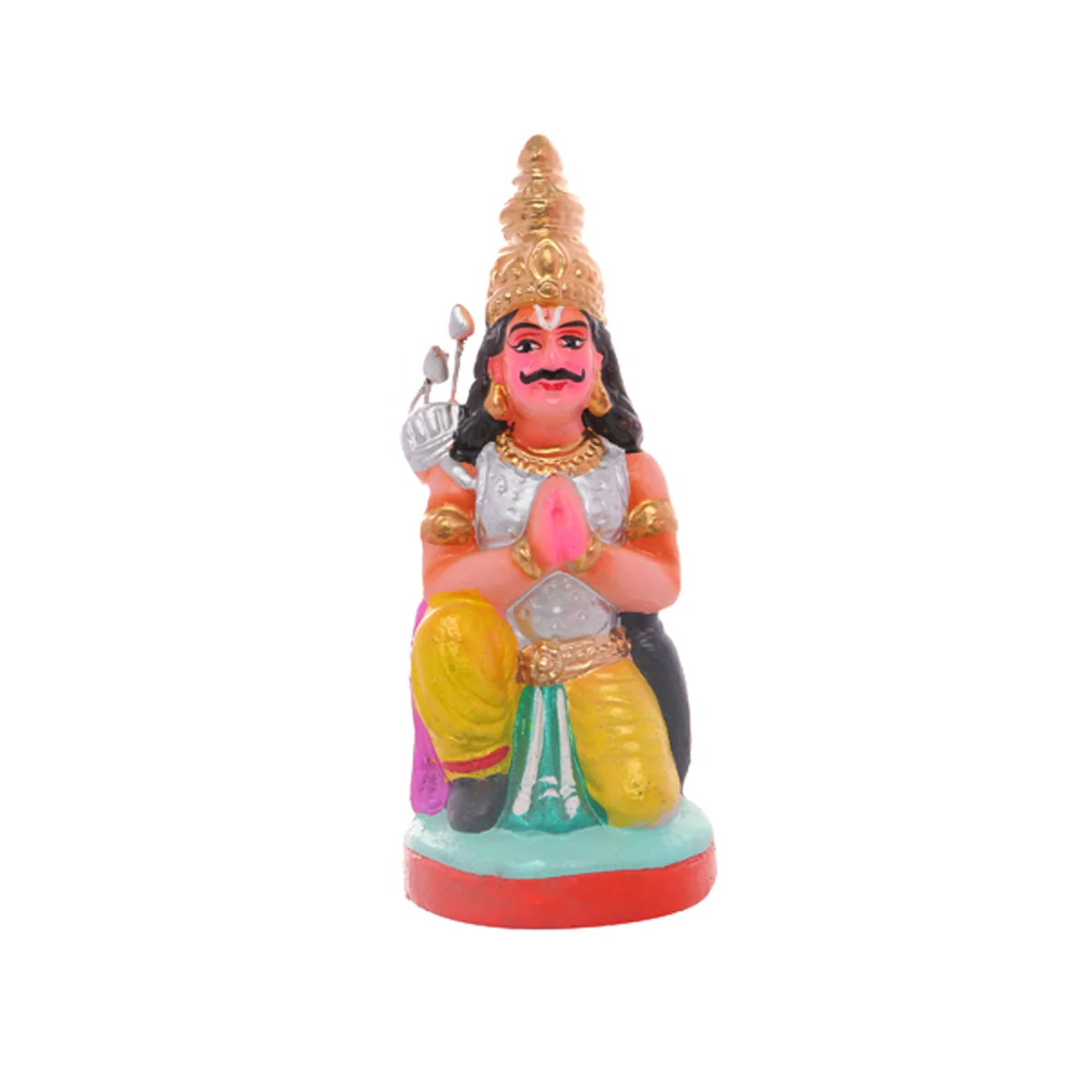 Vishvaroopam Clay Golu Bommai Pair - 12 Inches | Giri Golu Doll/ Navaratri Golu Bomma/Gombe/Bommai - Image 6