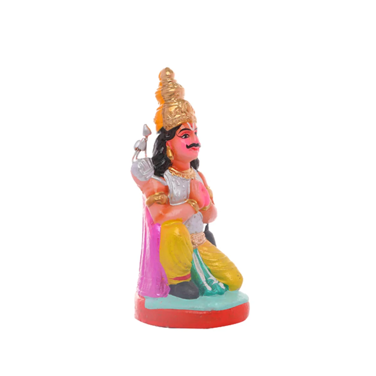 Vishvaroopam Clay Golu Bommai Pair - 12 Inches | Giri Golu Doll/ Navaratri Golu Bomma/Gombe/Bommai - Image 7