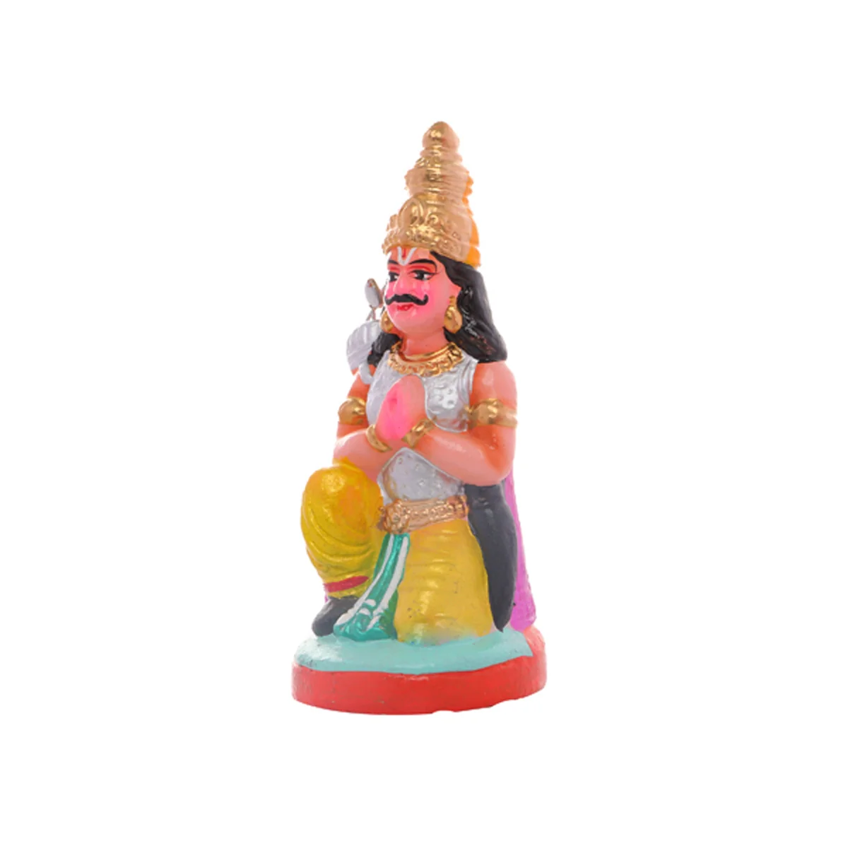 Vishvaroopam Clay Golu Bommai Pair - 12 Inches | Giri Golu Doll/ Navaratri Golu Bomma/Gombe/Bommai - Image 8