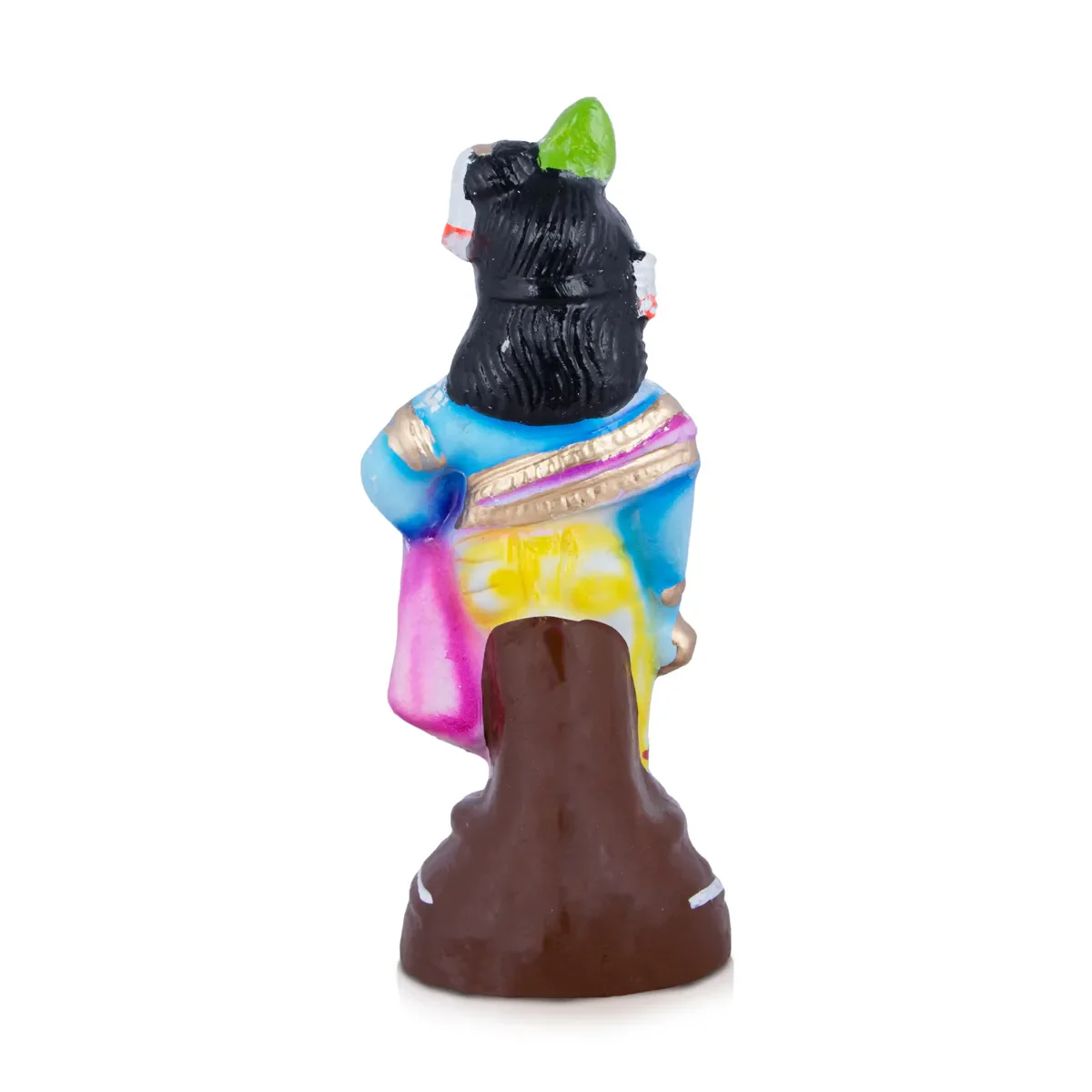 Vithoba Krishna Idol Clay Golu Bommai - 11 x 4 Inches | Giri Golu Doll/ Navaratri Golu Bomma/ Bommai/ Gombe - Image 4