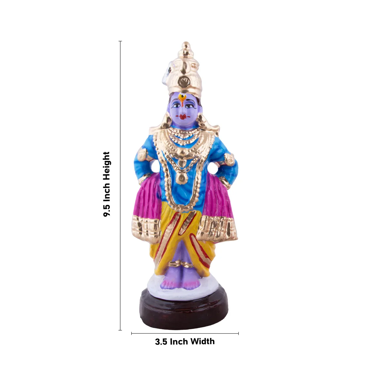 Vitthal Pandurangan Bhajan Clay Golu Bommai Set - 9.5 x 3.5 Inches | Giri Golu Doll/ Navaratri Golu Bomma/Gombe - Image 6