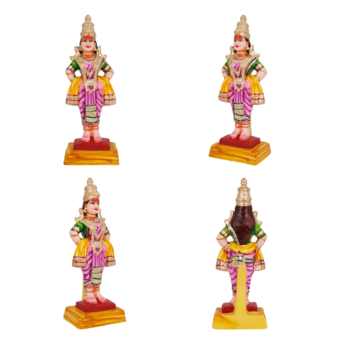 Vitthal Rukmini Murti Paper Mache Golu Bommai Pair- 14 X 5 Inches | Giri Golu Doll/Navaratri Gombe/Navratri Décor - Image 2