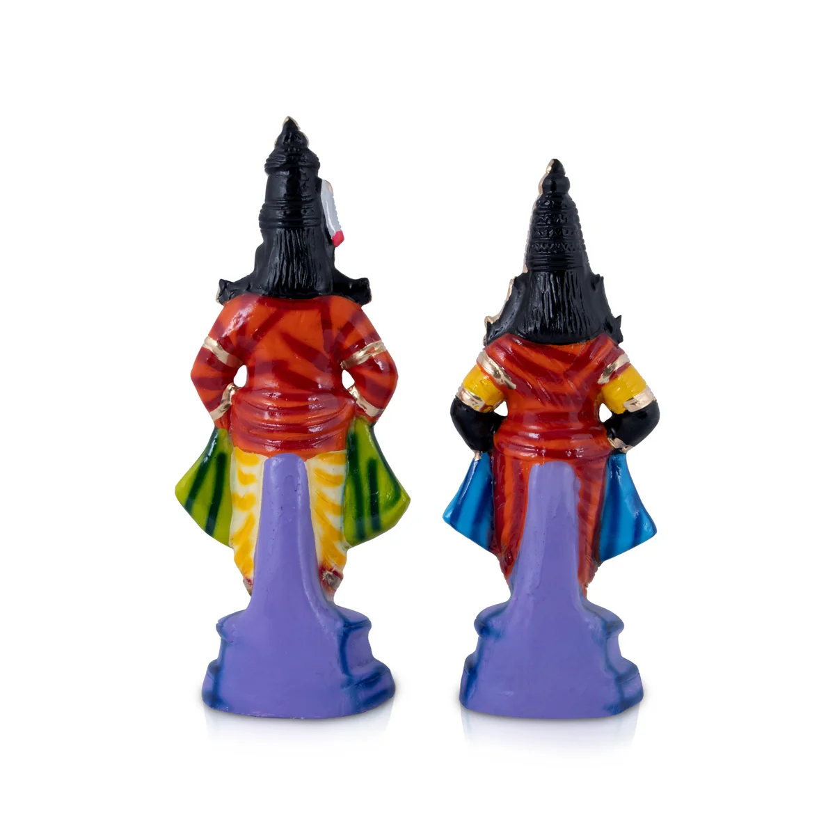 Vitthal Rukmini Paper Mache Golu Bommai Pair - 11 x 4 Inches | Giri Golu Doll/ Navaratri Golu Bomma/Gombe/Bommai - Image 5