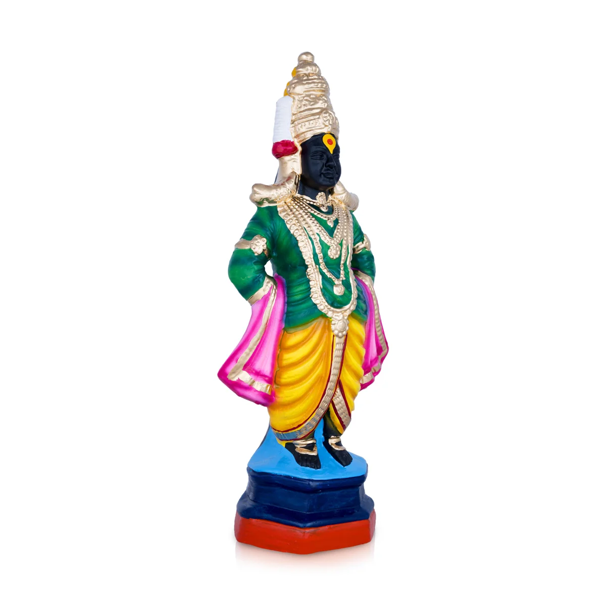 Vitthal Rukmini Paper Mache Golu Bommai Pair - 12 x 4 Inches | Giri Golu Doll/ Navaratri Golu Bomma/Gombe - Image 10