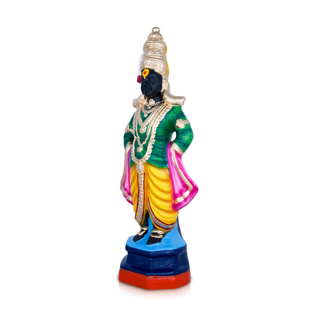 Vitthal Rukmini Paper Mache Golu Bommai Pair - 12 x 4 Inches | Giri Golu Doll/ Navaratri Golu Bomma/Gombe - Image 9