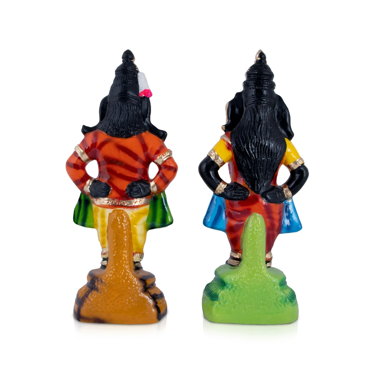 Vitthal Rukmini Paper Mache Golu Bommai Pair - 14 x 5.5 Inches | Giri Golu Doll/ Navaratri Golu Bomma/Gombe - Image 5