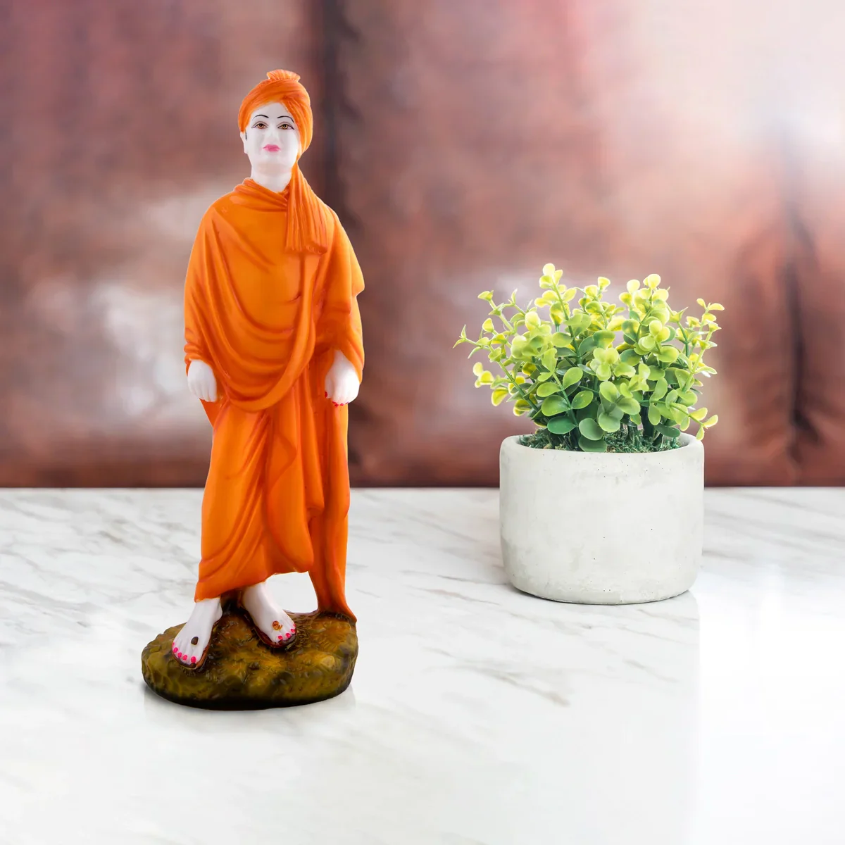 Vivekananda Statue - 17 x 6 Inches | Swami Vivekananda Murti/ Marble Dust Statue for Pooja - Image 2