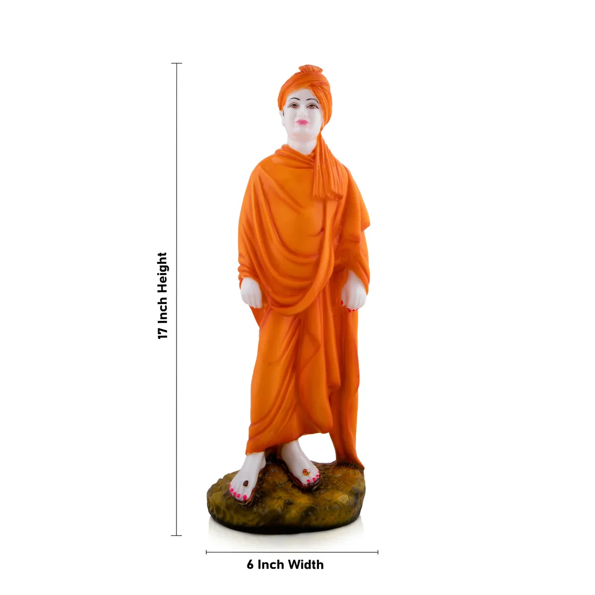 Vivekananda Statue - 17 x 6 Inches | Swami Vivekananda Murti/ Marble Dust Statue for Pooja - Image 6