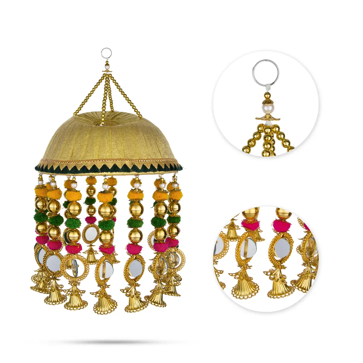 Wall Hanging - 18 Inches | Wall Decor/ Beads Design Topli Wall Hanger For Living Room Decor - Image 2