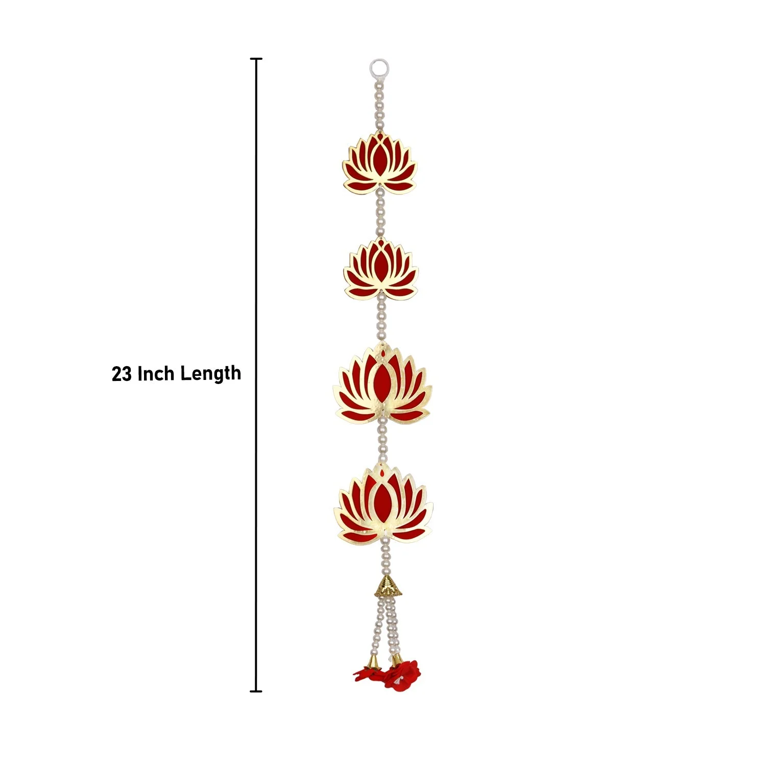 Wall Hanging - 23 Inches |2 Pcs Toran/ Lotus with Rose Design Door Hanger for Home Decor - Image 3