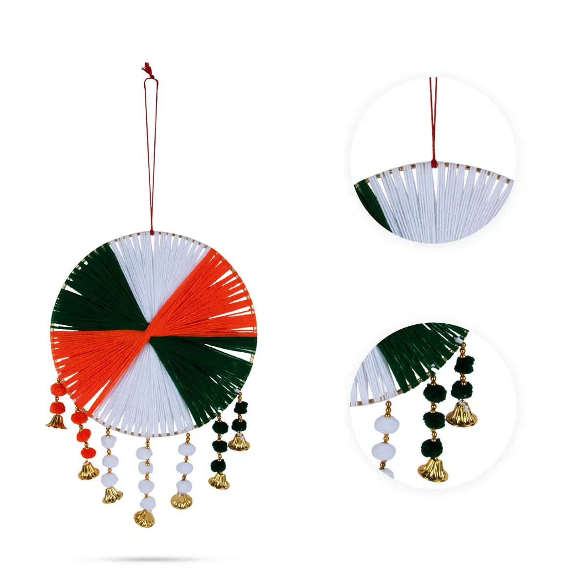 Wall Hanging Decor - 14 X 10 Inches | Home Wall Decoration/ Tricolor Wall Hanger For Republic Day & National Day - Image 2