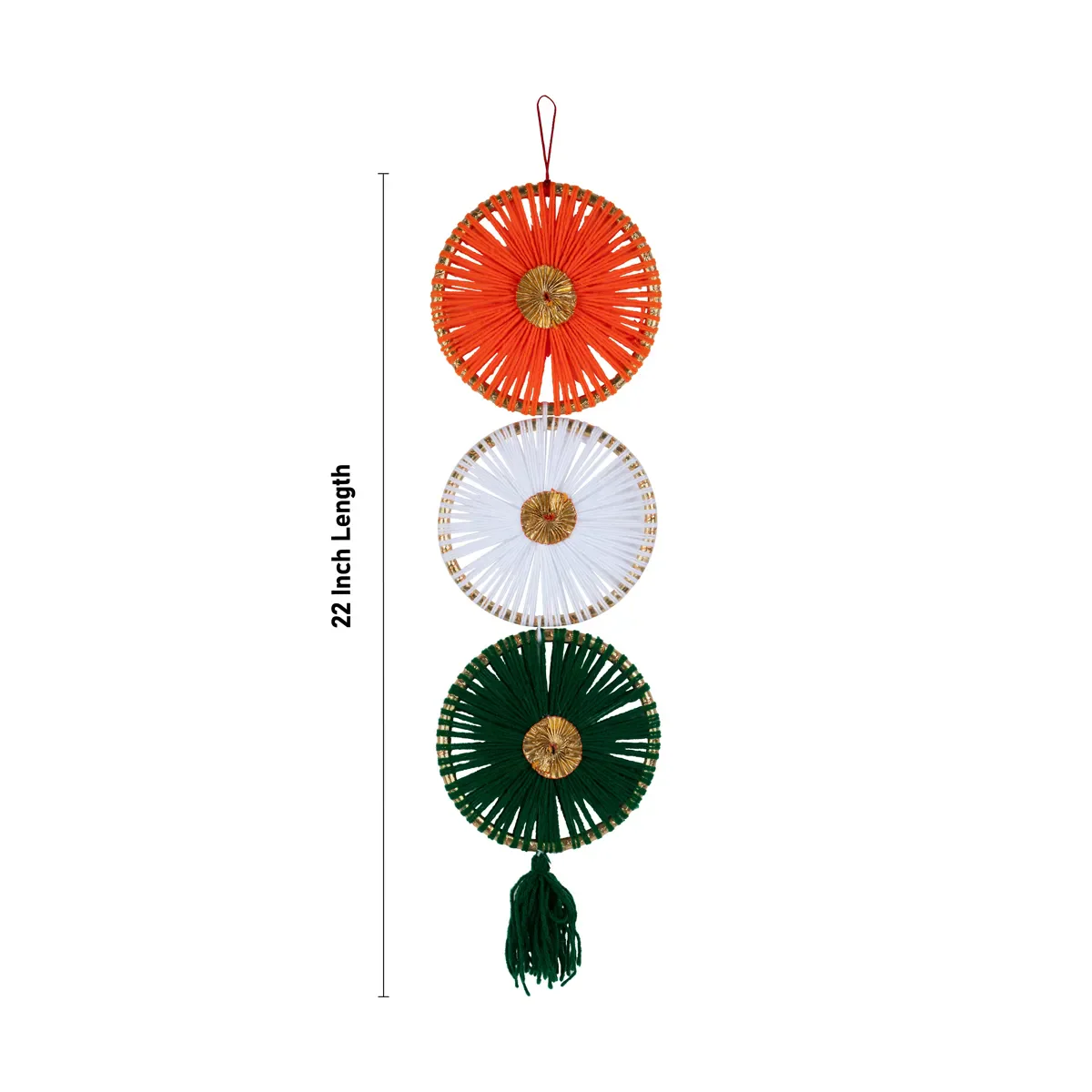 Wall Hanging Decor - 22 X 6 Inches | Home Wall Decoration/ Tricolor Wall Hanger For Republic Day & National Day - Image 3