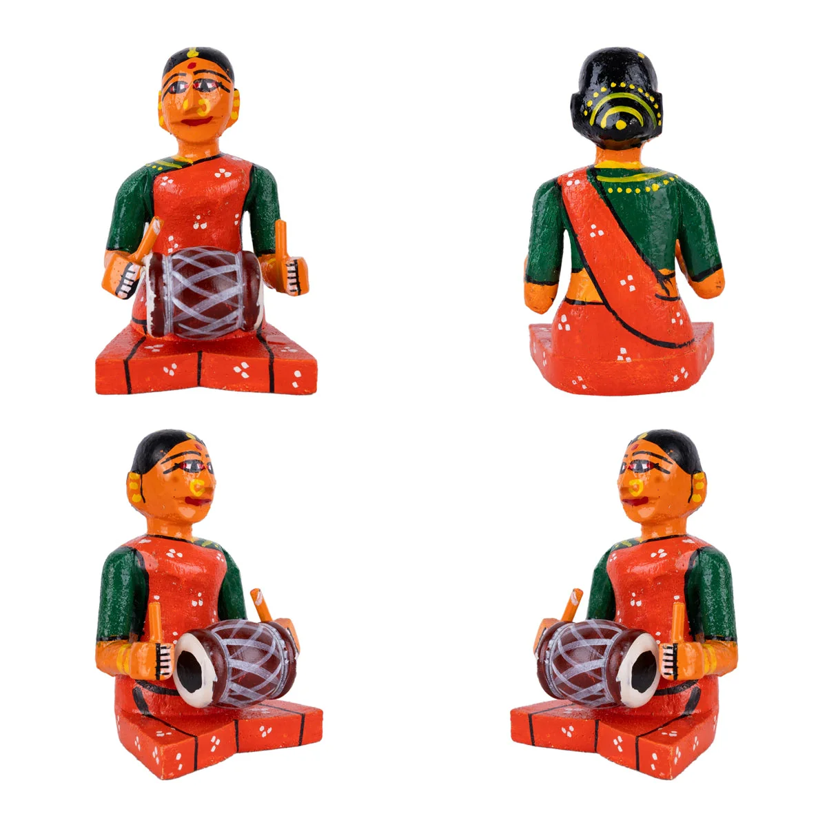 Wedding Kondapalli Toy Set- 8 X 11 Inches | Marriage Handmade Showpiece/Wooden Statue For Home & Golu Display - Image 10